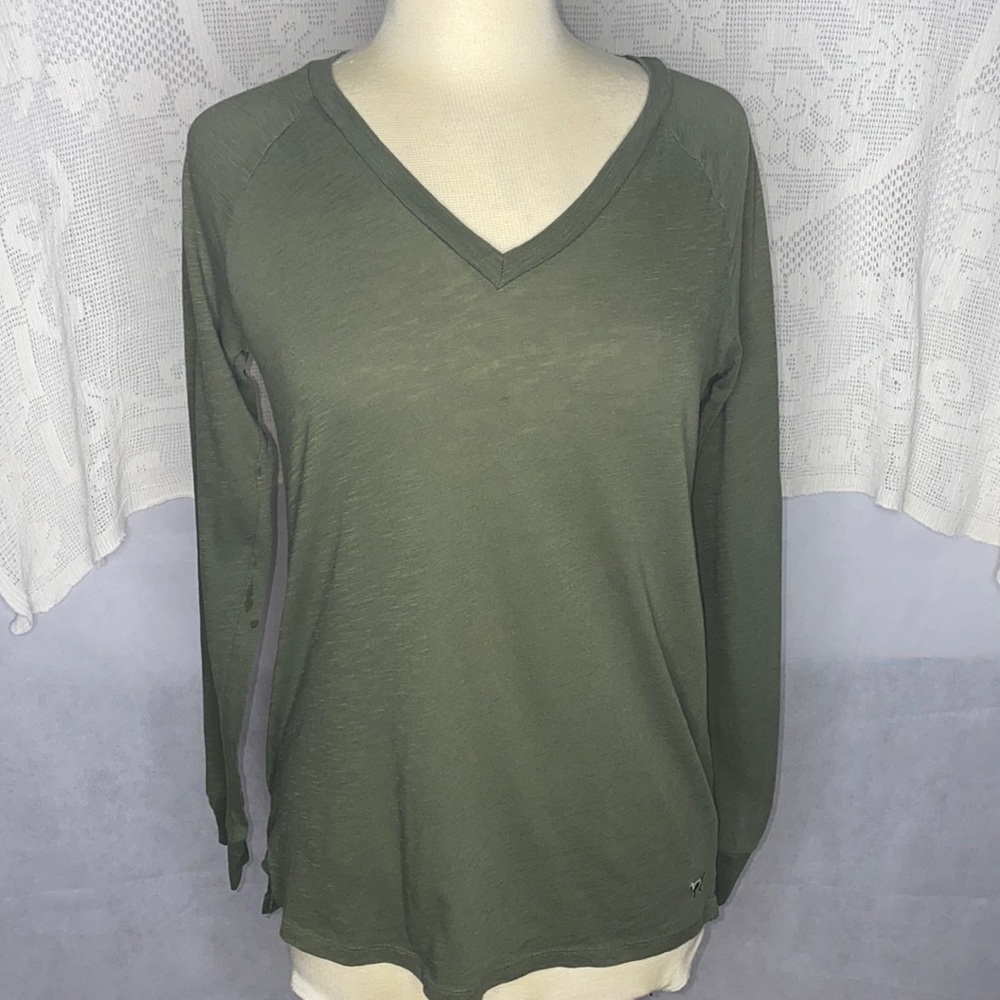 PINK Green V Nevk L/S szXS